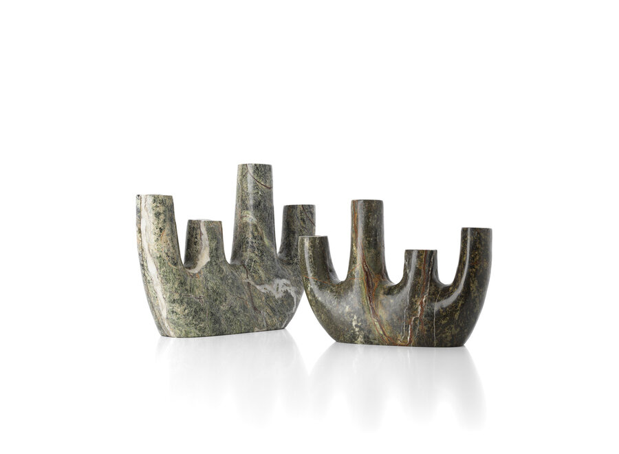 The Bidasar Marble Vase - Green - High