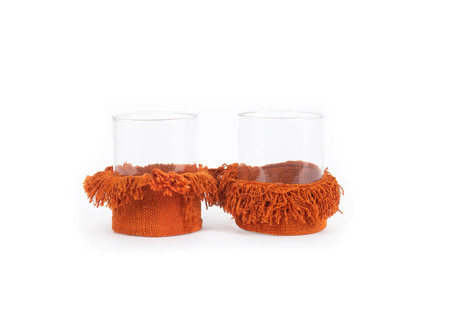 The Oh My Gee Candle Holder - Rust Velvet - L