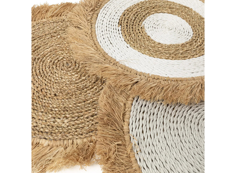 The Seagrass Raffia Placemat - White Natural