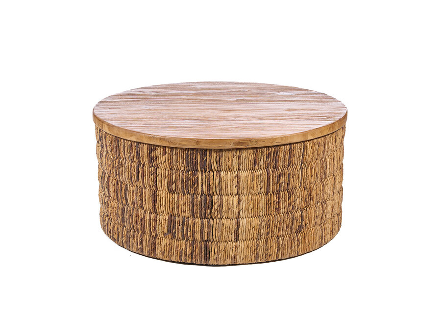 Table Basse Ronde Magani En Abaca - Naturel