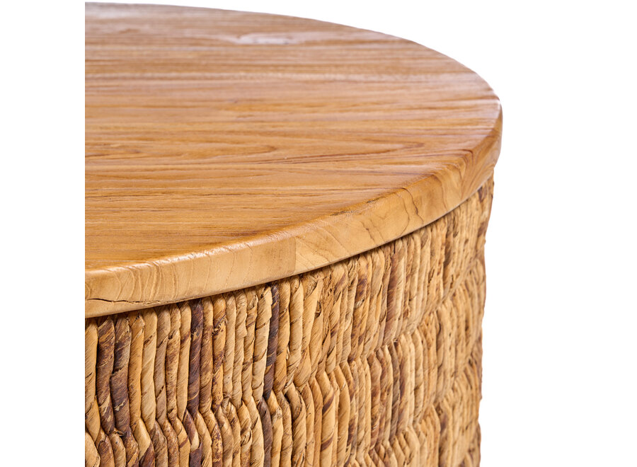 Table Basse Ronde Magani En Abaca - Naturel