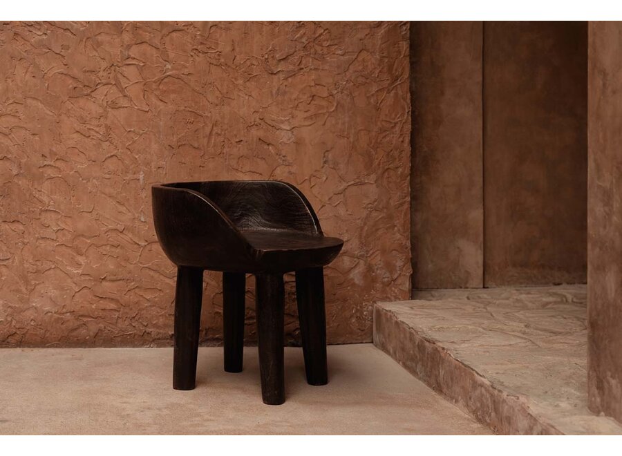 The Sit Happens Low Chair - Dark Walnut