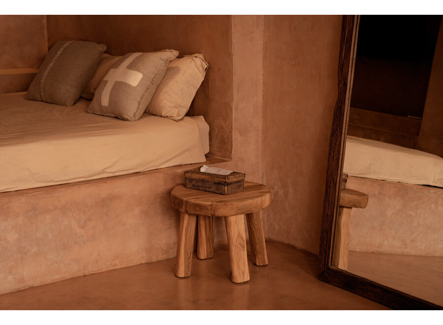 Scatola Porta Fazzoletti Rattan Classic - Marrone Naturale