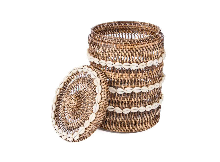 The Shell Storage Bin - Natural Brown