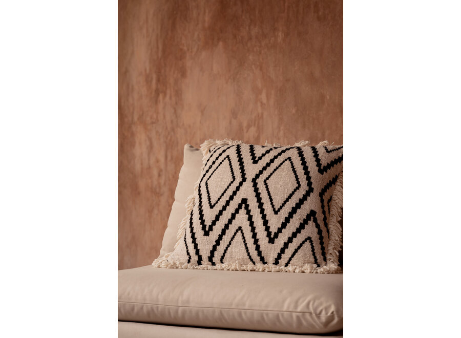 La Funda de Cojín Sahara Diamond - Negro Natural