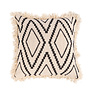 The Sahara Diamond Cushion Cover - Natural Black