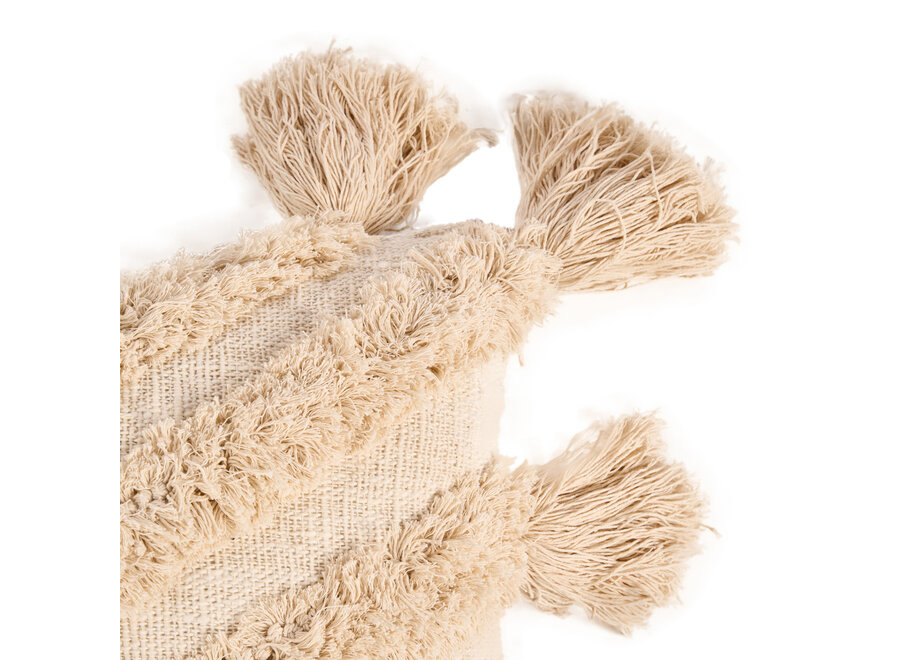 La Federa per Cuscini Nomad Tassel - Crema