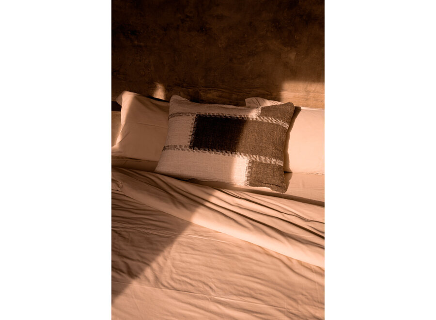 La Housse de Coussin Cocoa Patchwork - Marron Naturel