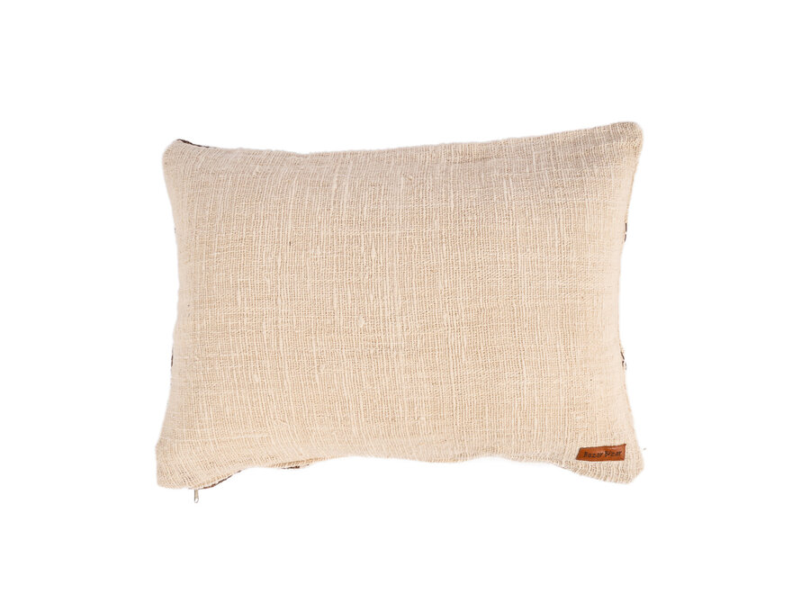 La Federa per Cuscini Cocoa Patchwork - Marrone Naturale