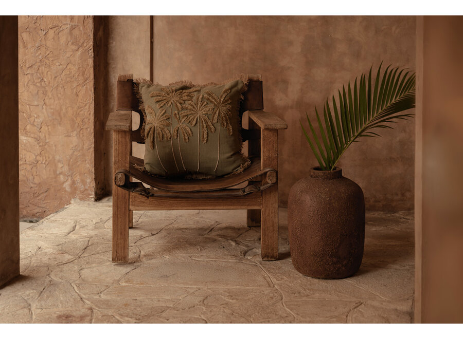 The Tropical Breeze Cushion Cover - Forest Green