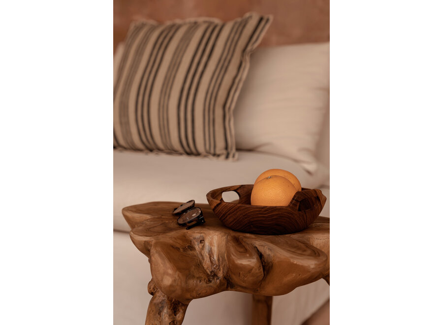 La Funda de Cojín Nordic Stripe - Negro Natural - 50x50