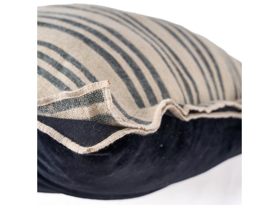 La Fodera per Cuscini Nordic Stripe - Nero Naturale - 50x50