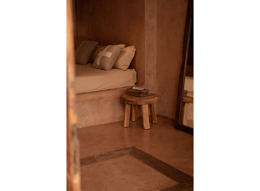 La Housse de Coussin Ivory Cross - Blanc Naturel - 50x50