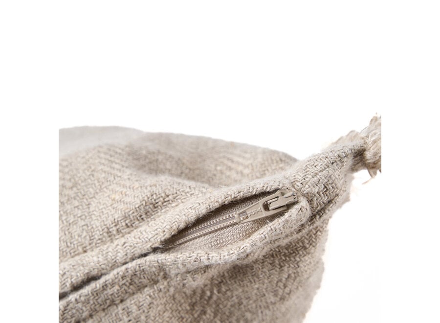 The Ivory Cross Cushion Cover - Natural White - 50x50