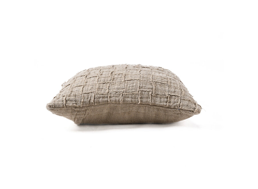 Der Linen Damier Kissenbezug - Natur