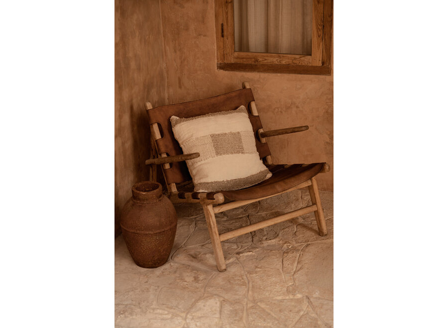 La Funda de Cojín Linen Threads - Natural