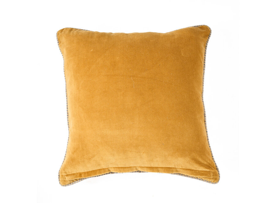 De Velvet Crush Kussensloop - Mosterd - 50x50
