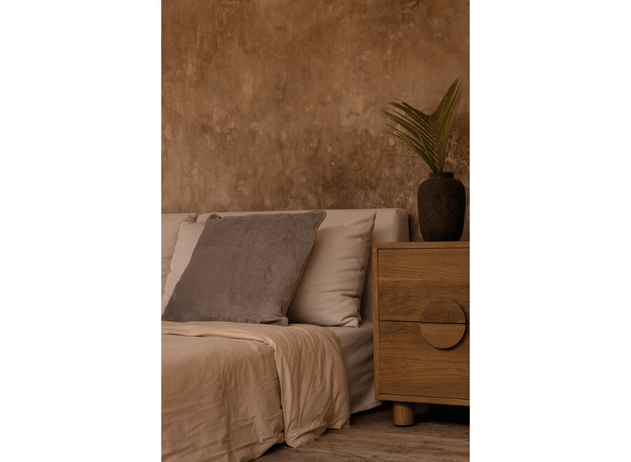 La Fodera per Cuscini Velvet Crush - Grigio - 50x50