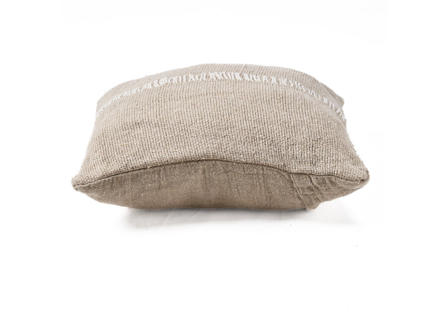La Funda de Cojín Linen Stitch - Blanco Natural