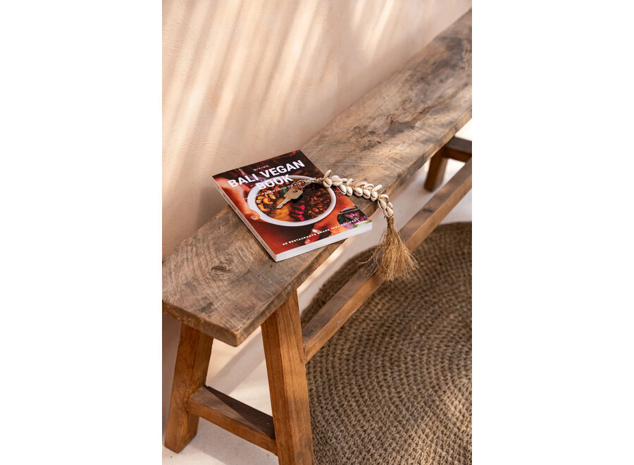 Il Portachiavi Raffia Fishbone - Bianco Naturale