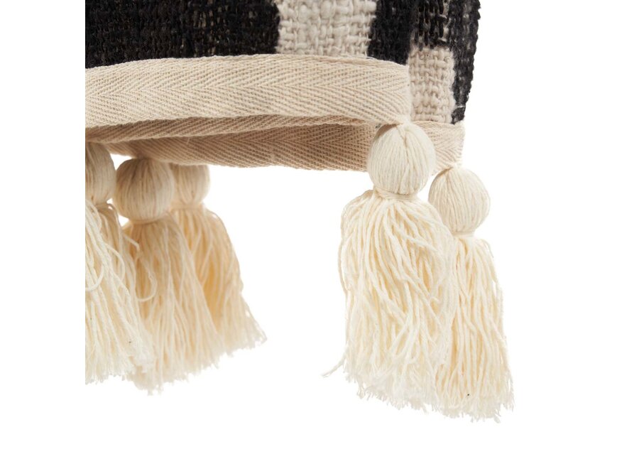 De Aztec Bedsprei - Naturel Zwart