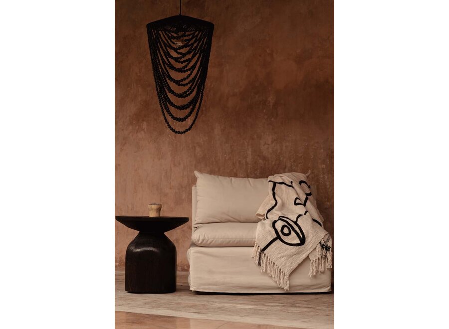 The Evil Eye Bed Throw - Natural Black