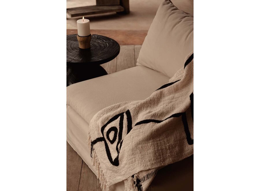 The Evil Eye Bed Throw - Natural Black