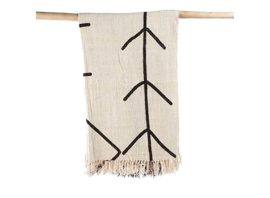 De Evil Eye Bedsprei - Naturel Zwart