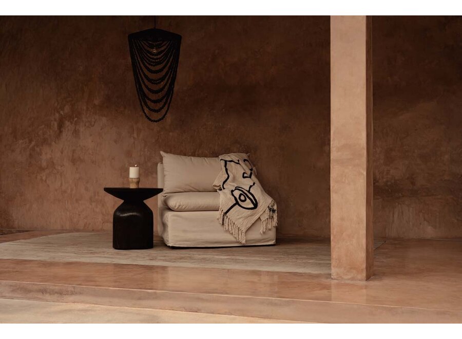 De Evil Eye Bedsprei - Naturel Zwart