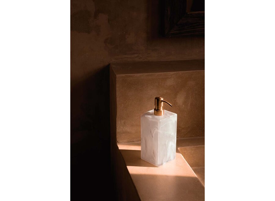 Il Dispenser Di Sapone In Resina - Rosa Bianco