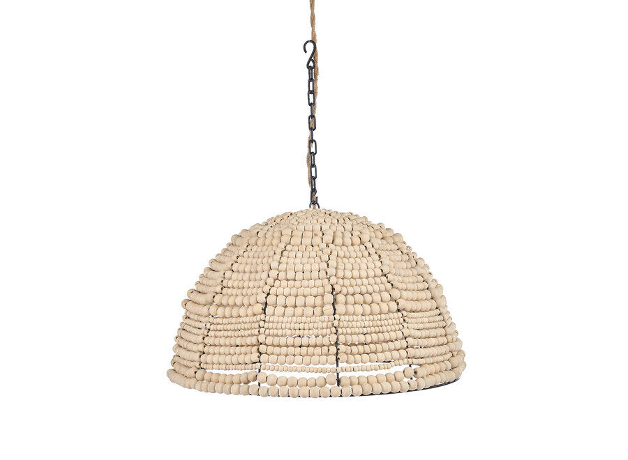 Die Wooden Bead Dome Pendelleuchte - Natur