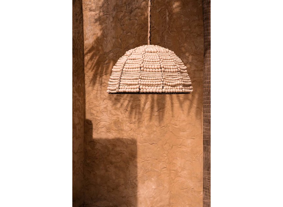 La Lámpara Colgante Wooden Bead Dome - Natural