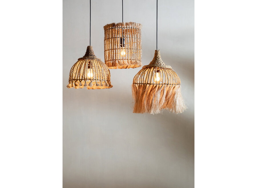 The Abaca Tassel Pendant - Natural - S