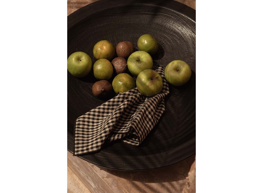 Das Picknick Serviette - Natur Schwarz - 45x45