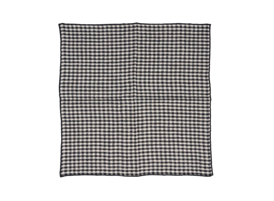 Das Picknick Serviette - Natur Schwarz - 45x45