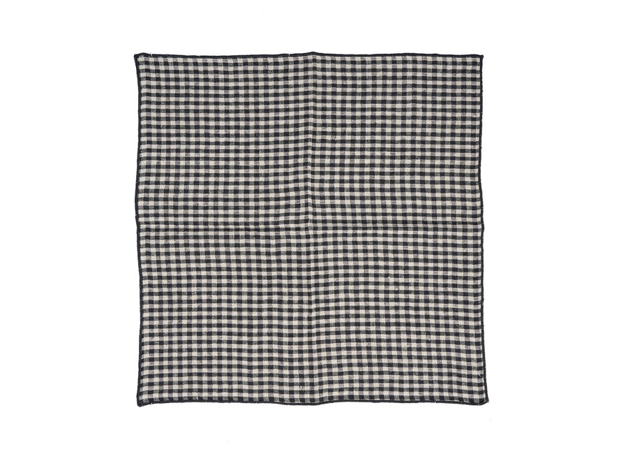 La Serviette Picknick - Naturel Noir - 45x45