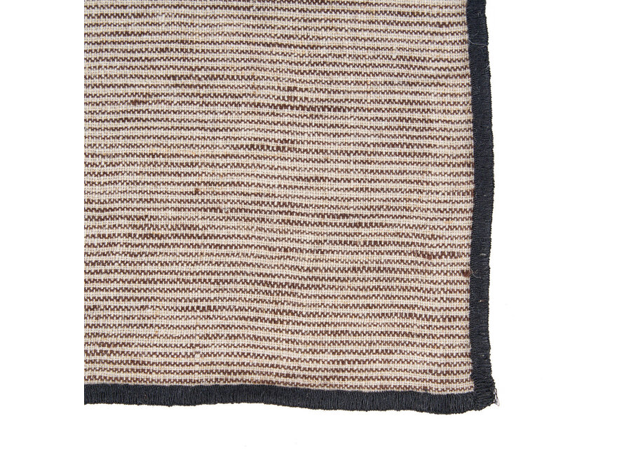 Die Code Leinenserviette - Natur Schwarz - 45x45