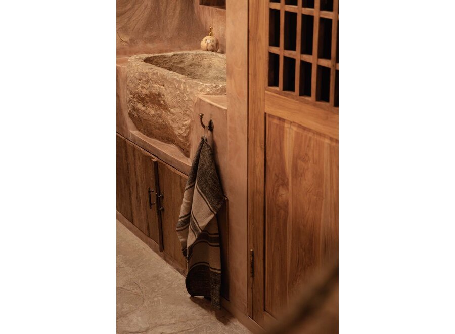 Il Canovaccio Linen Smudge - Nero Naturale - 50x70