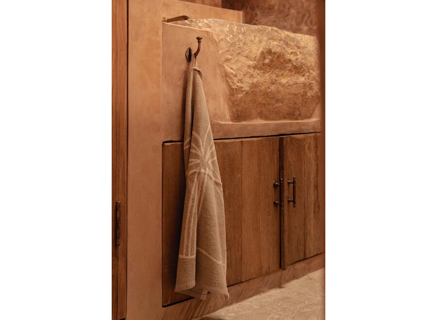 Le Torchons Palm Tree En Lin - Blanc Naturel - 50x70