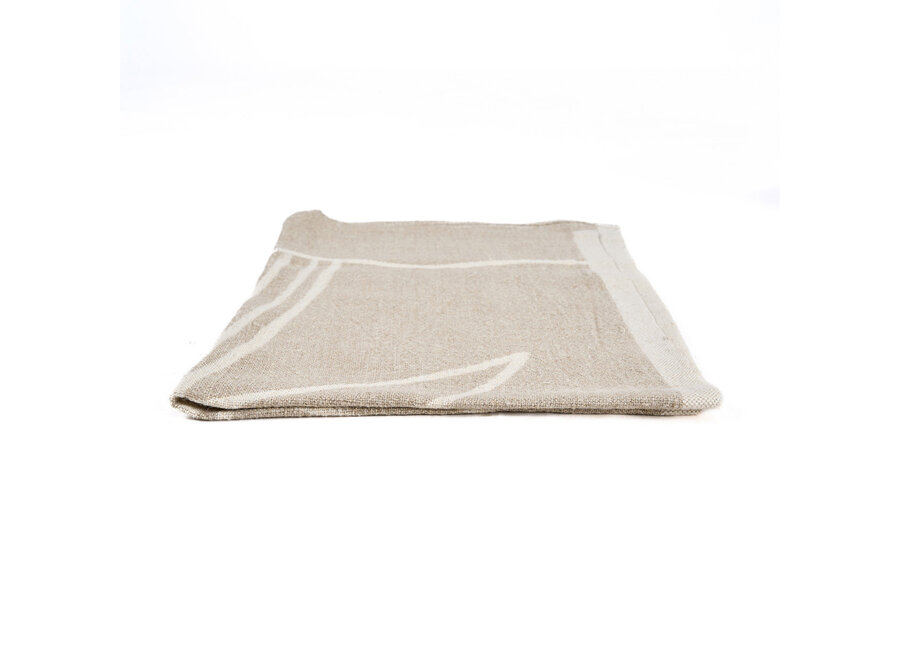 The Linen Palm Tree Kitchen Towel - Natural White - 50x70