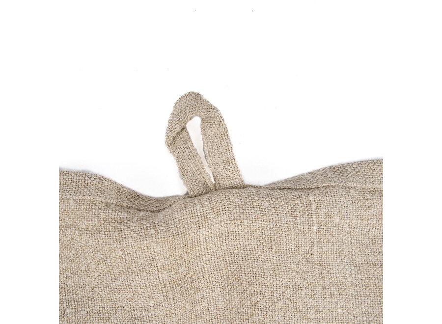 De Linen Moody Keukendoek - Natuurlijk Zwart - 50x70