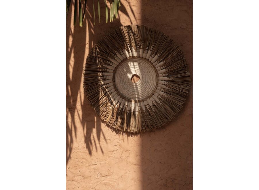 Déco Murale Macramé Raffia - Blanc Naturel