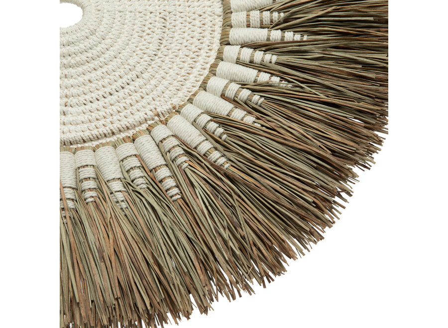 The Raffia Macramé Wall Deco - White Natural