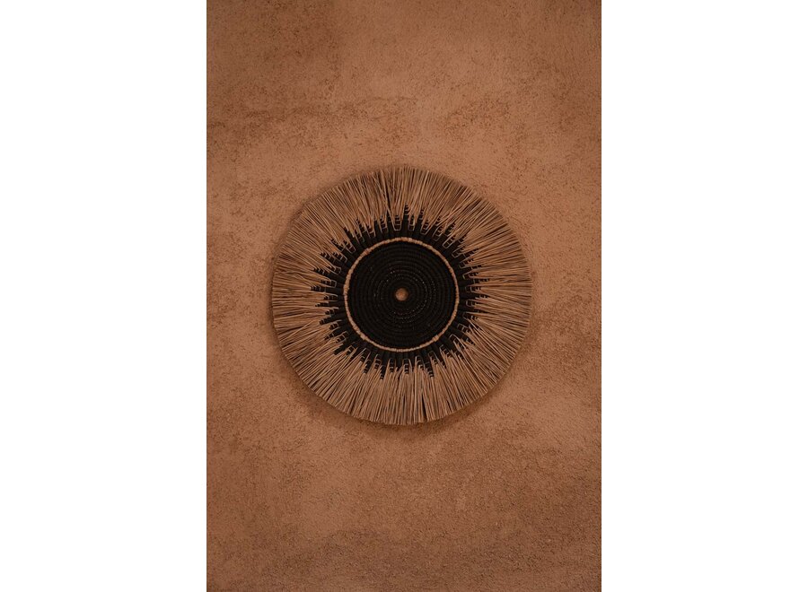 The Raffia Macramé Wall Deco - Black Natural
