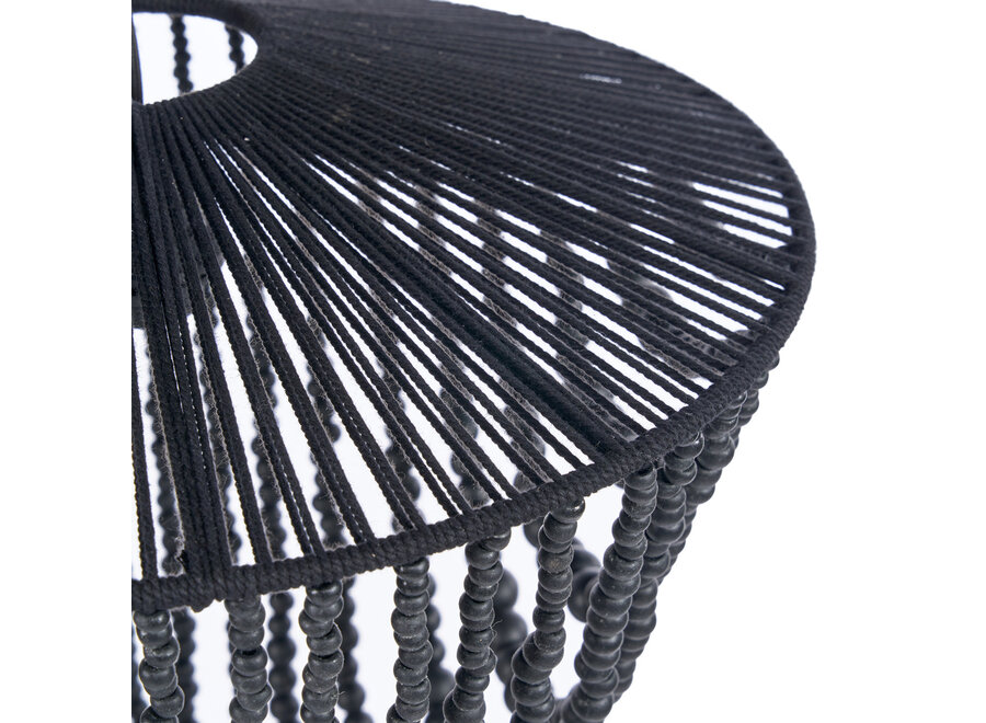 Il Lampadario Wooden Bead - Nero - L