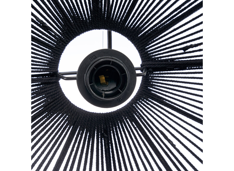 Die Wooden Bead Kronleuchter - Schwarz - L