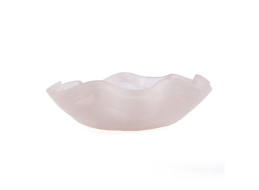 The Resin Organic Fruit Bowl - Pink White
