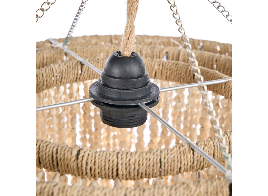 Le Lustre En Coquillages Lagoon - Naturel - L