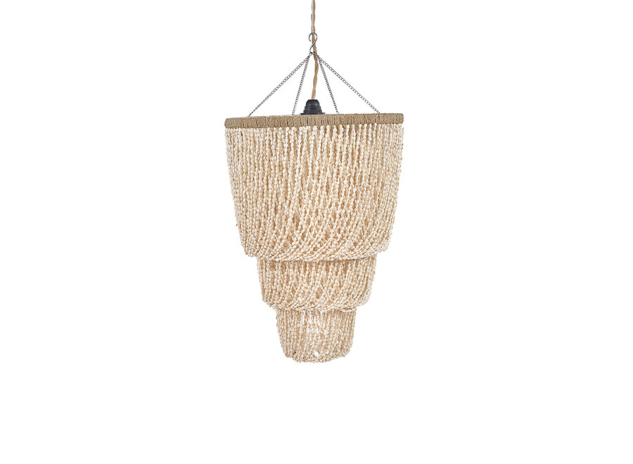 Il Lampadario Lagoon Con Conchiglie - Naturale - M