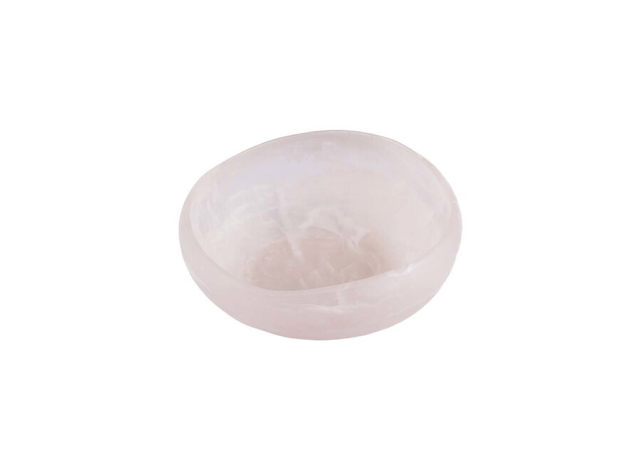 El Bol Orgánico De Resina - Rosa Blanco - S